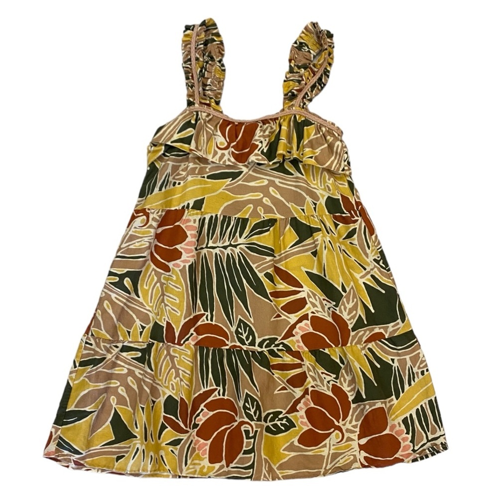 Sezane Fily Vicky Dress in Multi Leaves Print Size FR 34 US 2 - Picture 3 of 11